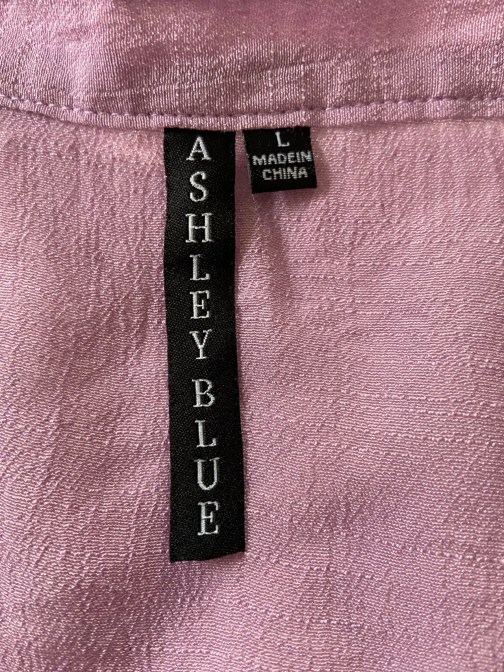 Ashley Blue Lavender Gauzy Textured Blouse Size Large - Picture 3 of 12